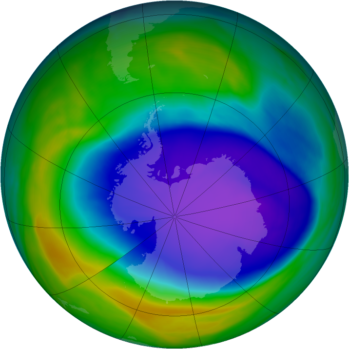 Antarctic ozone map for 17 October 2006